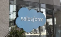 Salesforce logo on building