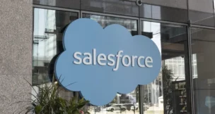Salesforce logo on building