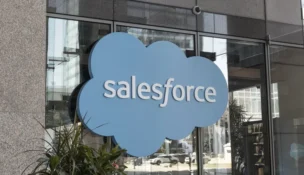 Salesforce logo on building